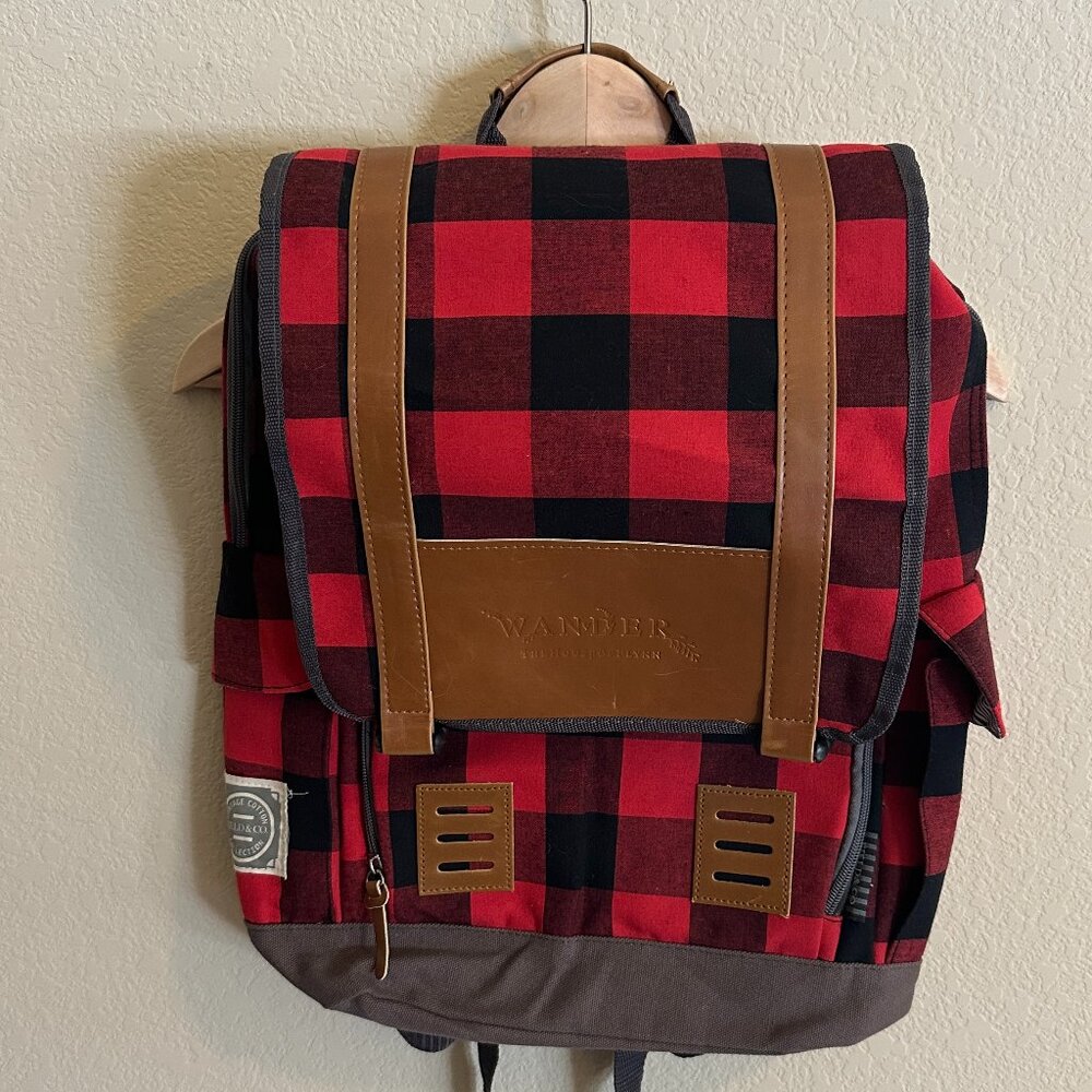 Wander - House of Flynn - Field & Co Buffalo Plaid Backpack from fall box